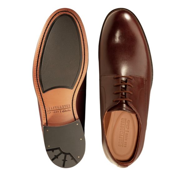 Clarks Mens Oliver Lace Wide Fit Shoes Brown | CA-3510297